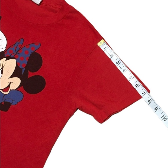 Minnie Mouse Short Sleeve T Shirt Red Size Large Vintage CHED - Picture 6 of 13